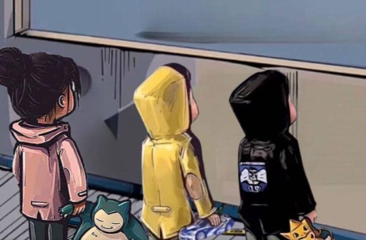 橱窗看车男孩汽车头像制作项目-小白项目网