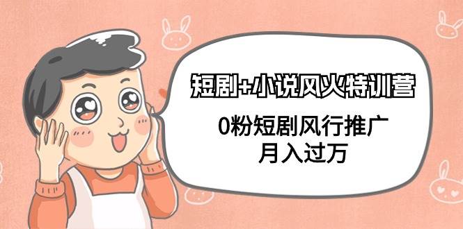 短剧+小说风火特训营，0粉短剧风行推广，月入过万（102节课）-小白项目网